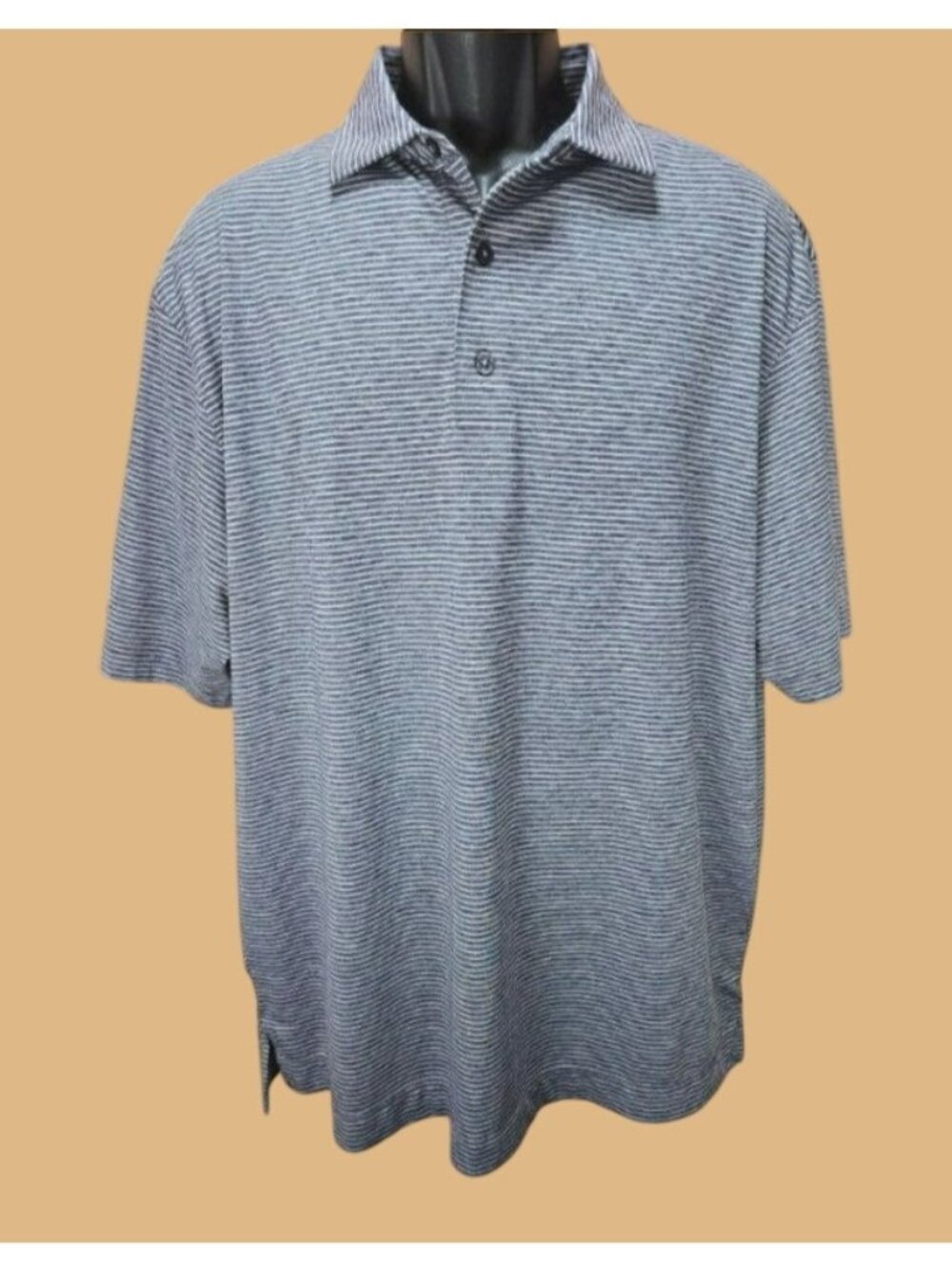 Footjoy FJ Mens Golf Polo Large Seawash Striped Lisle